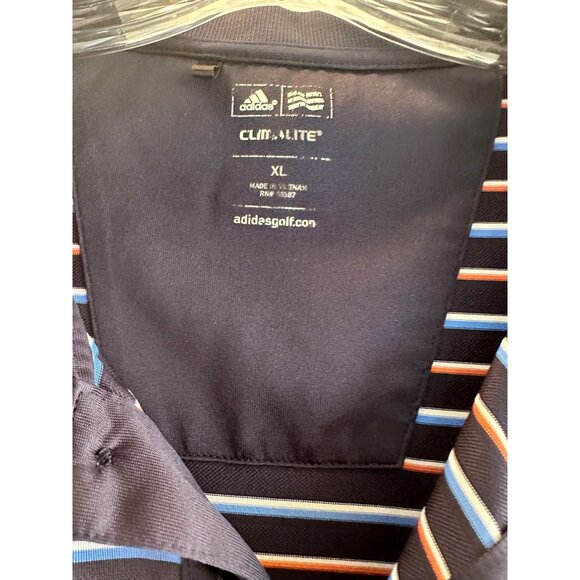 Adidas Men's Polo Golf Pull On Stripe Shirt Size XL - Picture 5 of 11